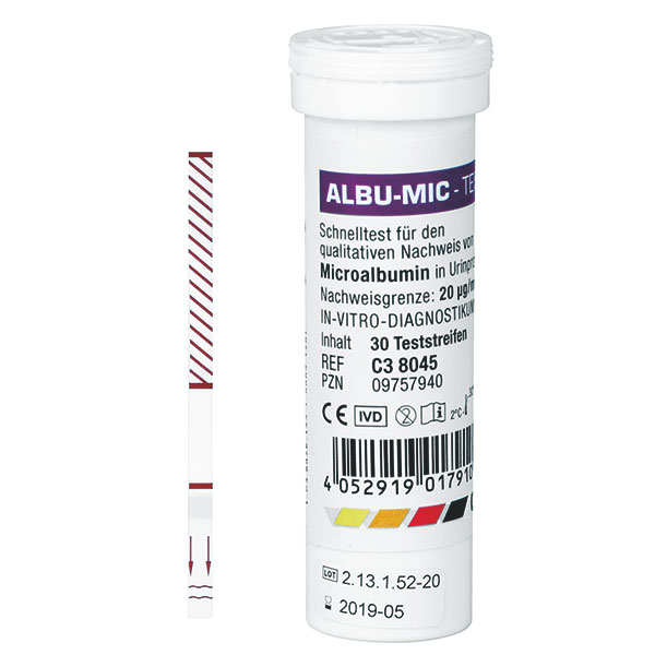 CLEARTEST Albu-Mic, Nierenfunktions-Teststreifen