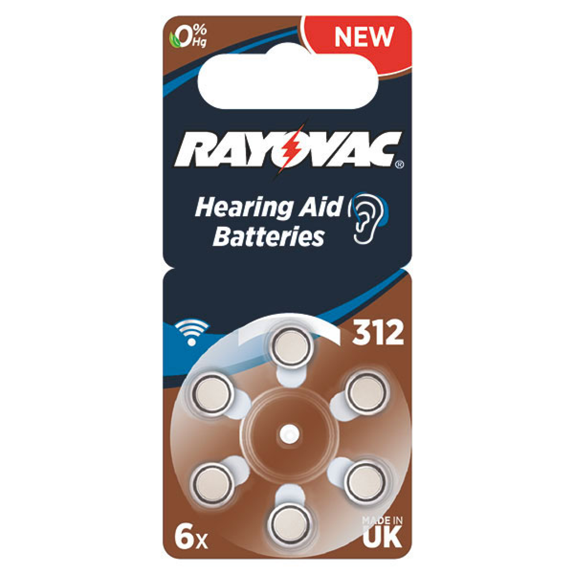 180 X Rayovac Extra Advanced 312 Braun 1,45V Hörgeräte